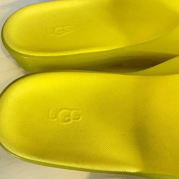 NWT UGG Jella Clear Slide Sandals Yellow Size 10 - Picture 11 of 14